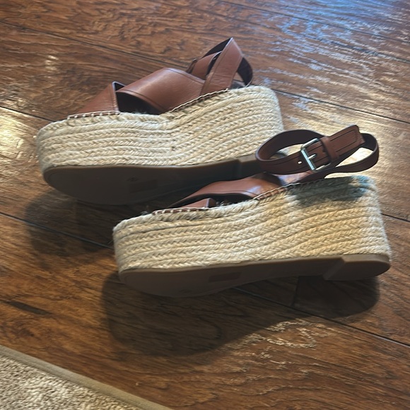 Dolce Vita Carsie Brown Leather Espadrille Wedges size 10 NWT - Picture 6 of 6